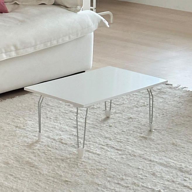 스토리퍼니쳐 국내생산 E0 소프티 스틸 접이식 테이블, 화이트