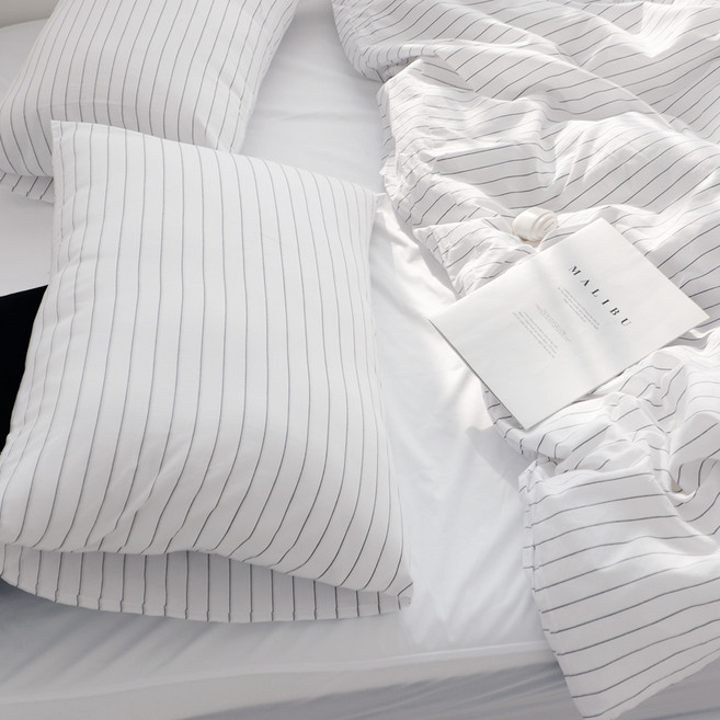 까사베르데 아이리 스트라이프 순면 사계절 베개커버