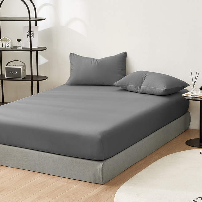 J-bedtime 床寢時光 台灣製 純色絲柔棉床包枕套組