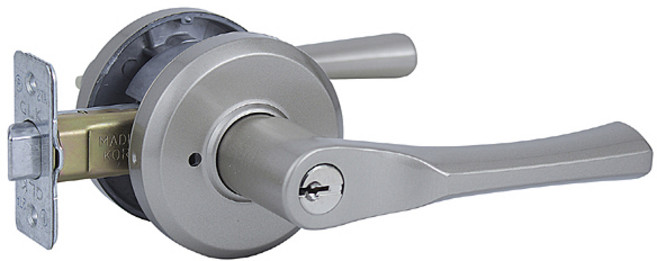 리버그린 방문 욕실 사무실손잡이 열쇠형 스카이501 그레이, 1개