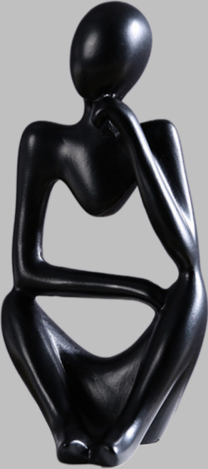 쏙쏙채움 조각상 장식품 오브제 생각하는 사람 03, 블랙