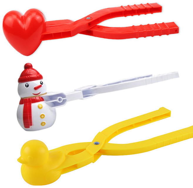 루아르모 눈오리 집게 스노우볼 메이커 오리 + 하트 + 눈사람 랜덤발송 세트, 1세트