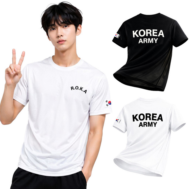 KOREA ARMY 涼感ROKA短袖T恤 2件組