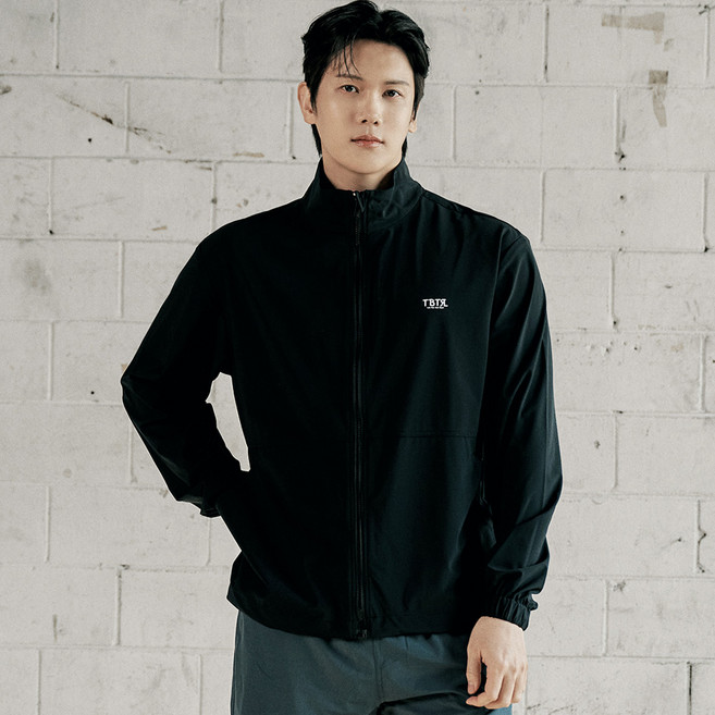 튜브트리 남성용 핏조절 스트링 하이넥 집업 래쉬가드 멀티 바람막이 A9205