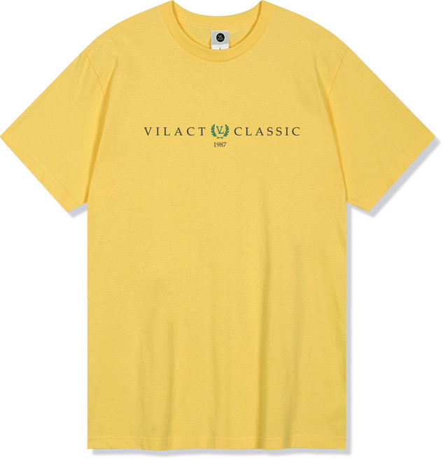빌락트 1987 클래식 월계수 엠블럼 18수 통기성 반팔 티셔츠
