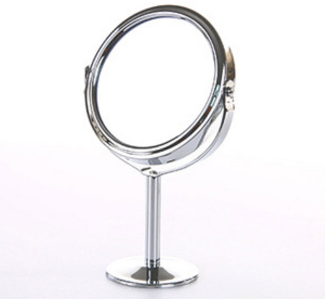 커몽커몽 스탠드 미니 탁상 거울 책상 화장대 손거울, 원형