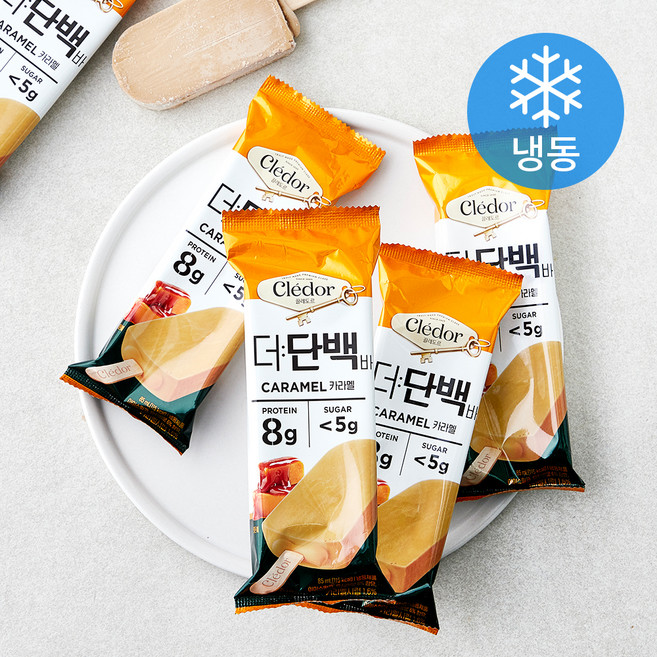 빙그레 끌레도르 더 단백바 아이스밀크 카라멜 (냉동), 85ml, 6개입, 1개