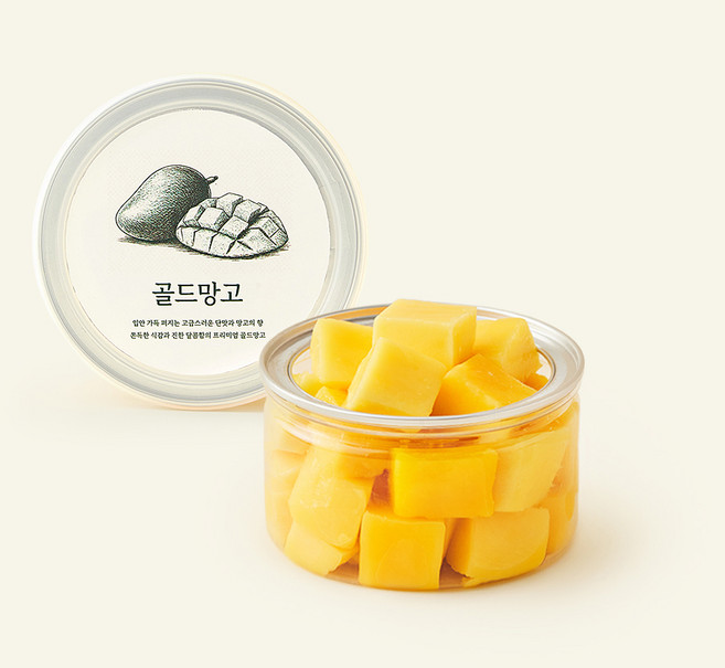 온브릭스 주식회사 농업회사법인 컷팅 골드망고, 1개, 200g