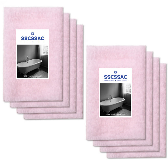 쓱싹 롱롱 까슬까슬 샤워 타월, 연핑크, 1개입, 8개