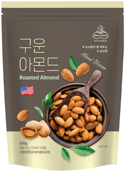 넛츠팜 구운 아몬드, 600g, 1개