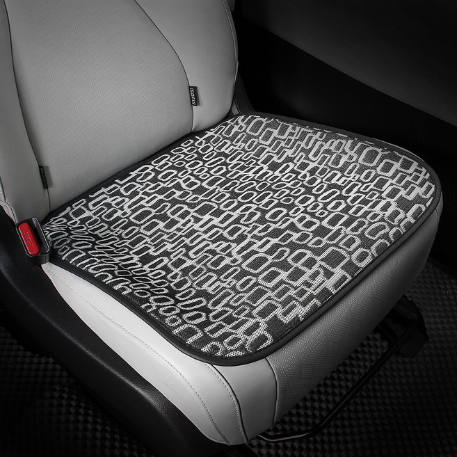 카이프 페블 논슬립 사계절 에어매쉬 차량용 방석, 2개, 화이트