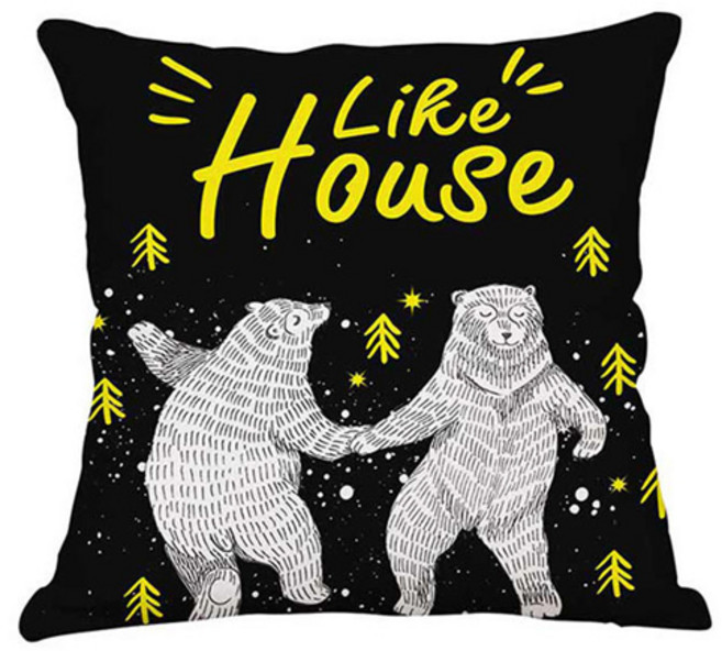 SeoulInc 골드블랙 린넨 쿠션커버 고급형