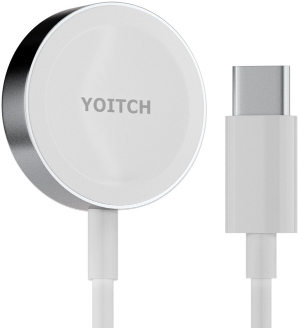 요이치 애플워치 무선충전기 C타입, 실버, 1개