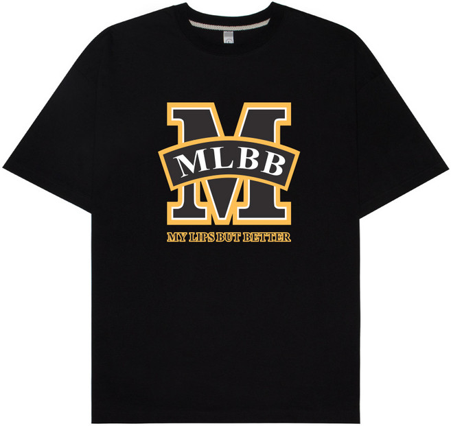 JB FASHION MLBB 寬鬆版型透氣短袖T恤, 黑色
