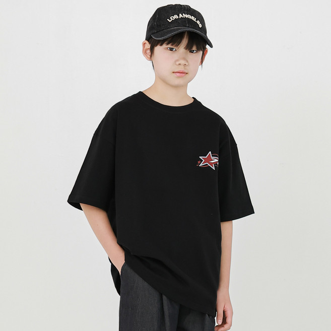 제니키즈 아동용 오버핏 72로고 반팔 티셔츠 JN2047T