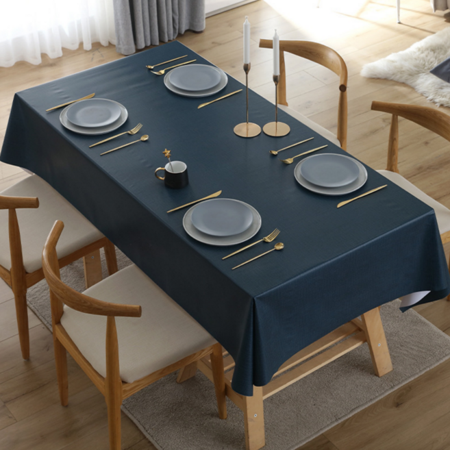 미니모 가죽 방수 식탁보, 네이비, 90 x 140 cm, 1개