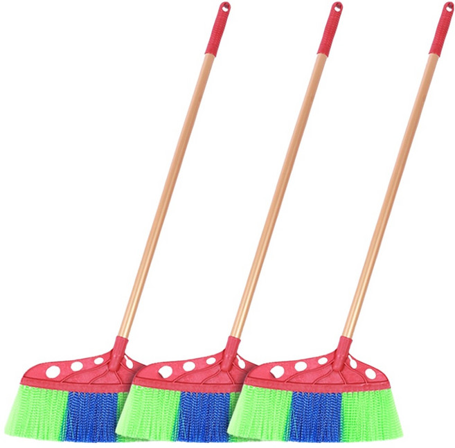 World Clean 好掃庭院掃把 (中型), 多色, 3個
