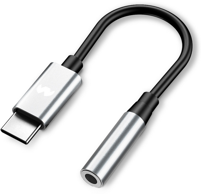 구스페리 C타입 3.5mm 이어폰 변환젠더, 14cm, 화이트실버, 1개