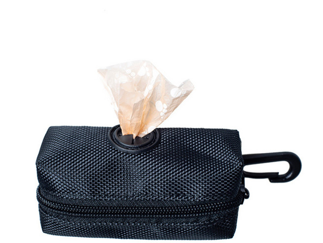 부자오빠 강아지 배변봉투 가방, 블랙, 1개입, 1개