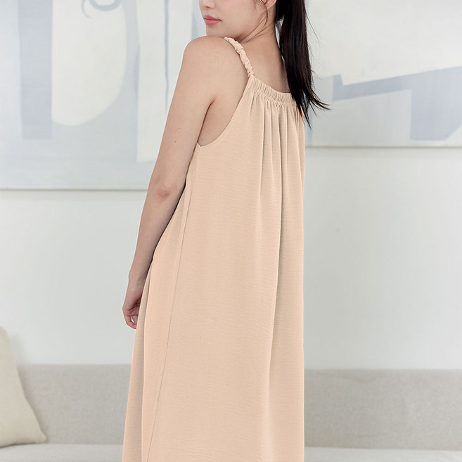 글램공감 여성용 레코디언 끈 잠옷 원피스