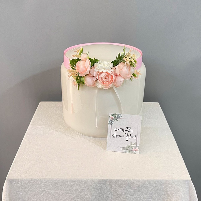 러블리팜 조화 러넌믹스 납골당 꾸미기 모음세트, 핑크(A세트), 1개