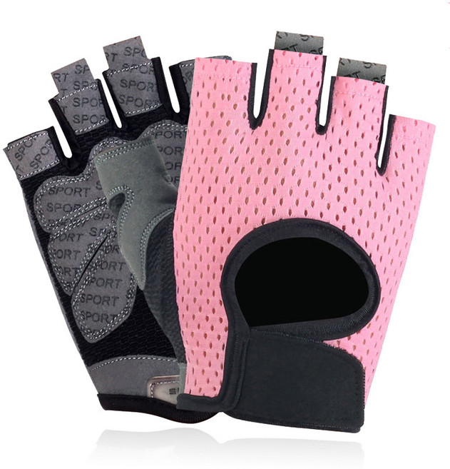 리치덕 운동 벨크로 라이트 헬스장갑 좌우 세트, 핑크, 1개