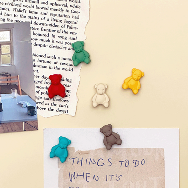 데미무드 테디휴 마그넷 냉장고 자석 6종 세트, 혼합색상