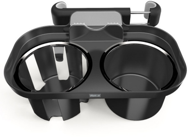 어반카 차량용 뒷좌석 더블 멀티 컵홀더, 1개, 혼합색상