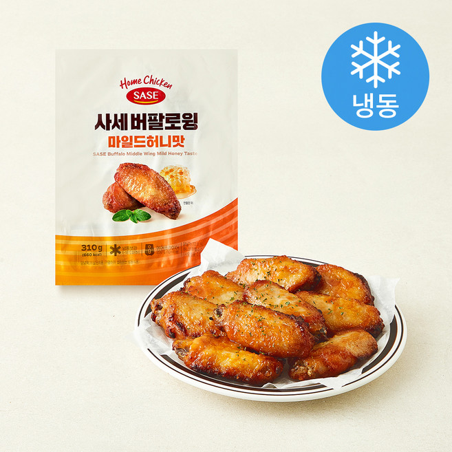 사세 버팔로윙 마일드허니 (냉동), 310g, 1개