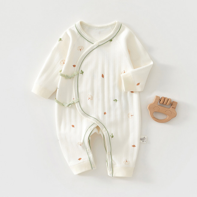 Bebeniz 新生兒用蝴蝶結純棉長袖連身衣