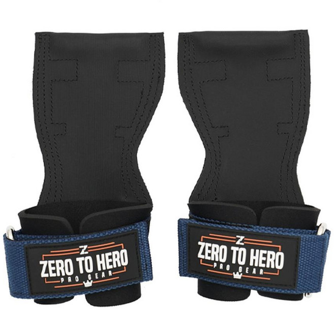 ZERO TO HERO Pro Grip Health Lifting 左右手腕保護器, 藍色, 1組
