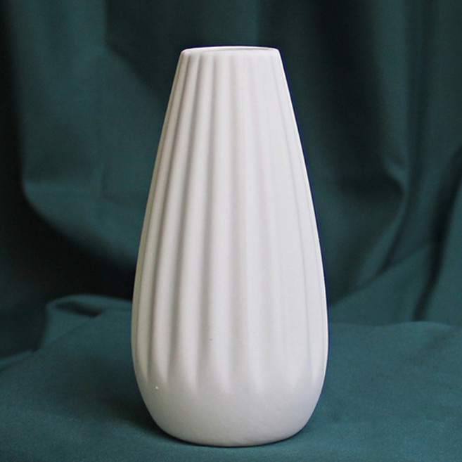 선빛 돌리 미니 세라믹 화병 스트라이프, 화이트