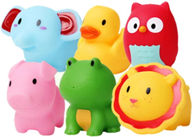 동물 친구들 목욕놀이완구 6종 세트, 혼합색상, 1세트 - 쿠팡