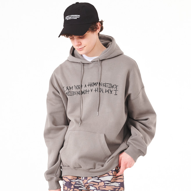 IAmNotAHumanbeing 男款 BASIC LOGO 連帽衫