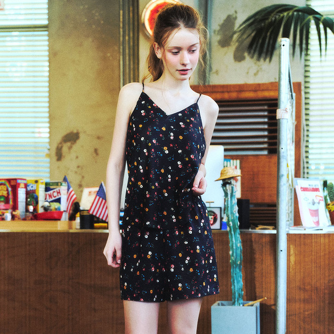 솔브 스프링 플라워 슬립 쇼츠 세트 SEVE109S