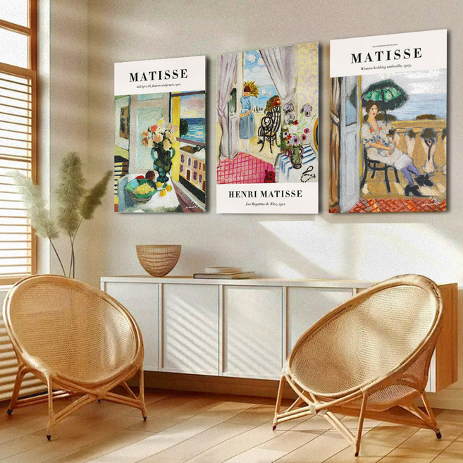 퍼니즈 슬림액자 마티스 명화 폼보드 포스터 액자세트 앙리페인팅B, 없음