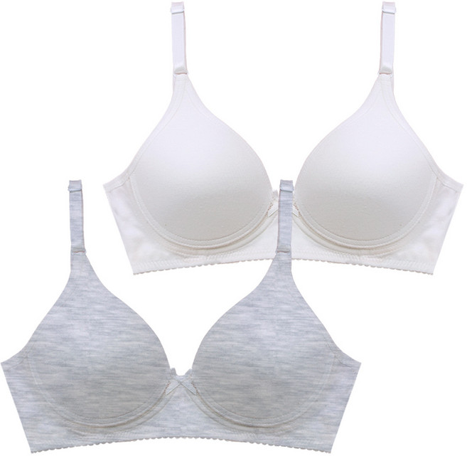 씨엘스토리 주니어 면스판 노와이어 학생 브라 2종세트