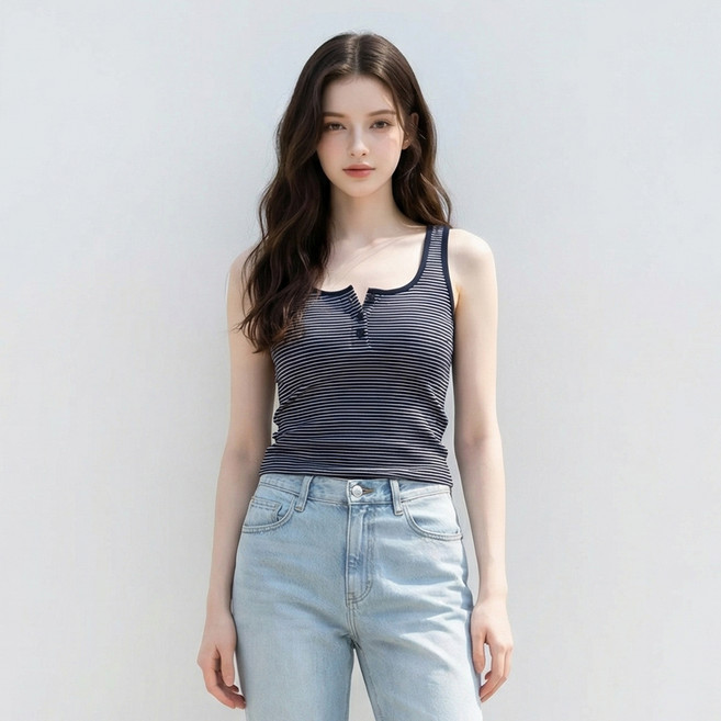 부루앤쥬디 여성용 단작줄어깨나시 BBSFTK001C