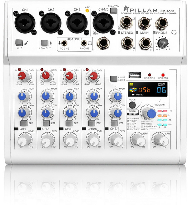 필라 컴소닉 7채널 오디오 인터페이스 마이크 믹서, CM-A560