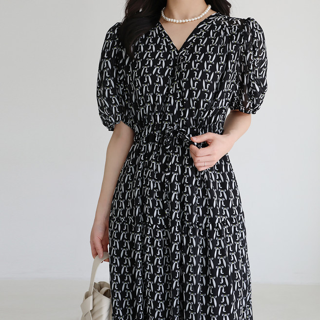 모이르벨라 제노 패턴 롱 원피스 T24SS2-A0349