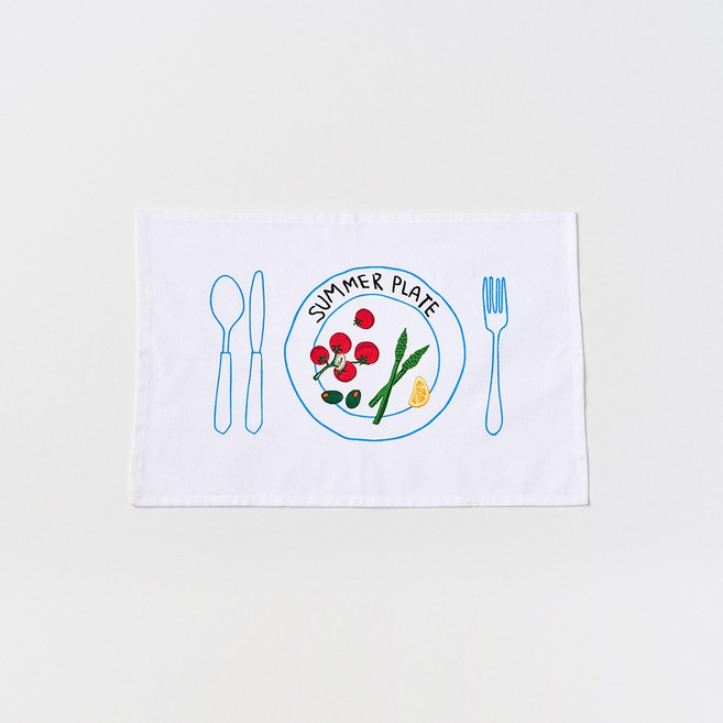 모던하우스 썸머 플레이트 테이블매트, 혼합색상, 1개, 33 x 55 cm