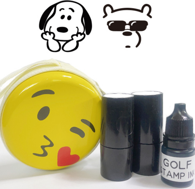 애플 골프공 스탬프 세트, BLACK D, 1세트