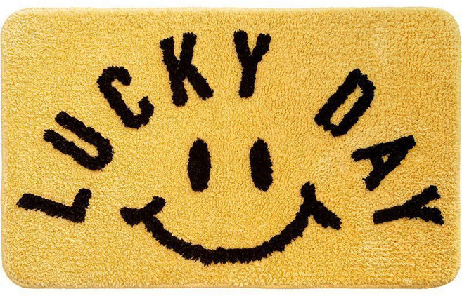 하이어리 큐티 스마일 소프트 매트, 02 옐로우사각