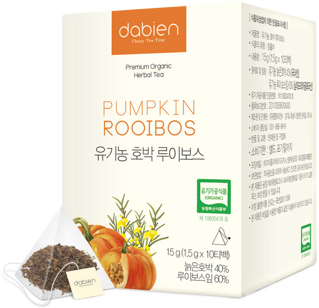 다비앙 유기농 호박 루이보스 티, 1.5g, 10개입, 1개