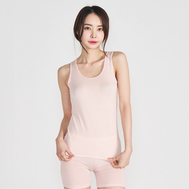[국내생산]에이원 여성용 텐셀 소프트 민소매 나시 런닝 2P 세트