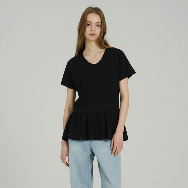 에이비에프지 여성용 프릴 롱 티셔츠 AFZ5QK35