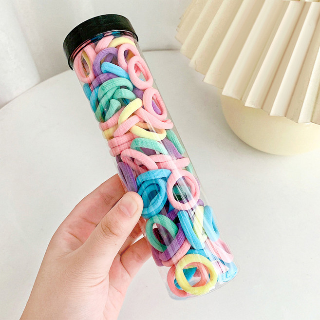 미다미 케이스 고탄력 대용량 미니 짱짱한 고무줄 머리끈 1368 100p