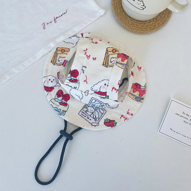 요런개 반려동물 만화 그림체 귀여운 모자, 04 강아지, 1개