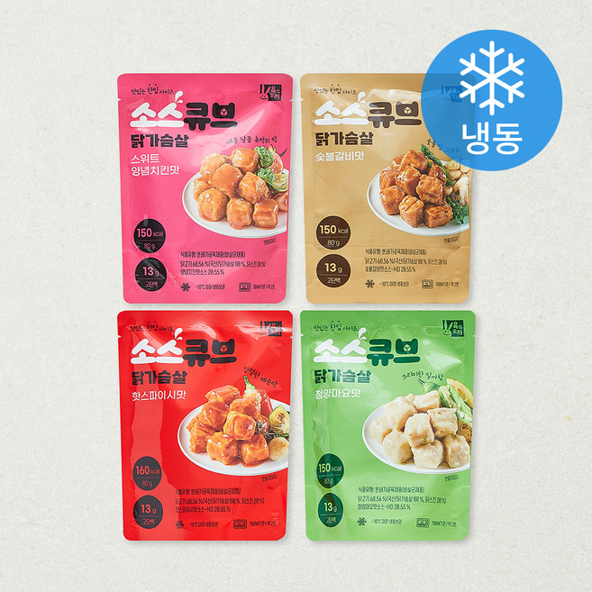 육식토끼 소스큐브 4종 세트 320g (냉동), 1세트