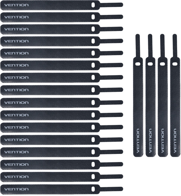 벤션 고리형 벨크로 타입 케이블 타이밴드 KAKB0-020, 20개